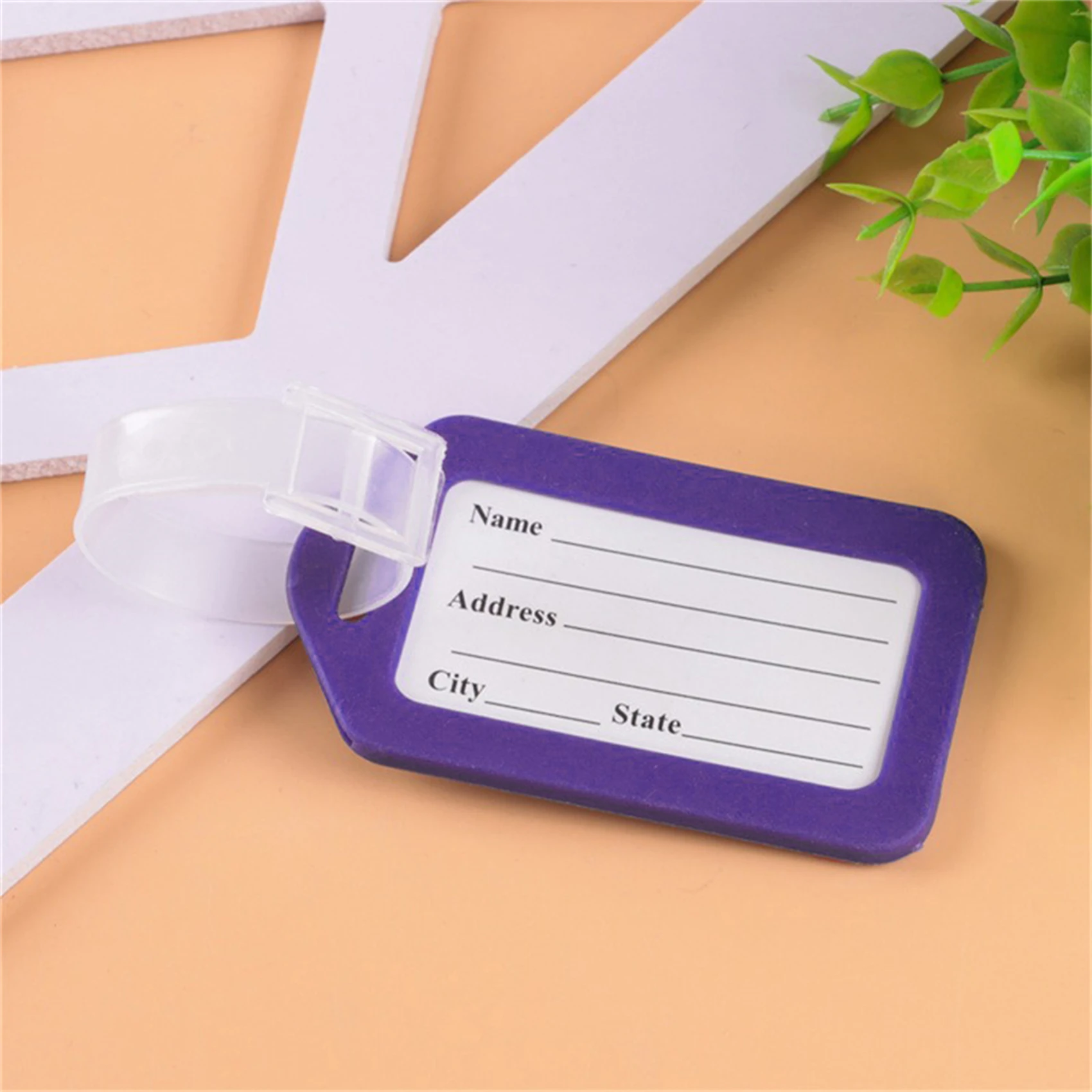 1-10PCS Luggage Tag Boarding Shipping Plastic Baggage Tags Travel Accessory Women Men Suitcase ID Address Name Holder Bag Label
