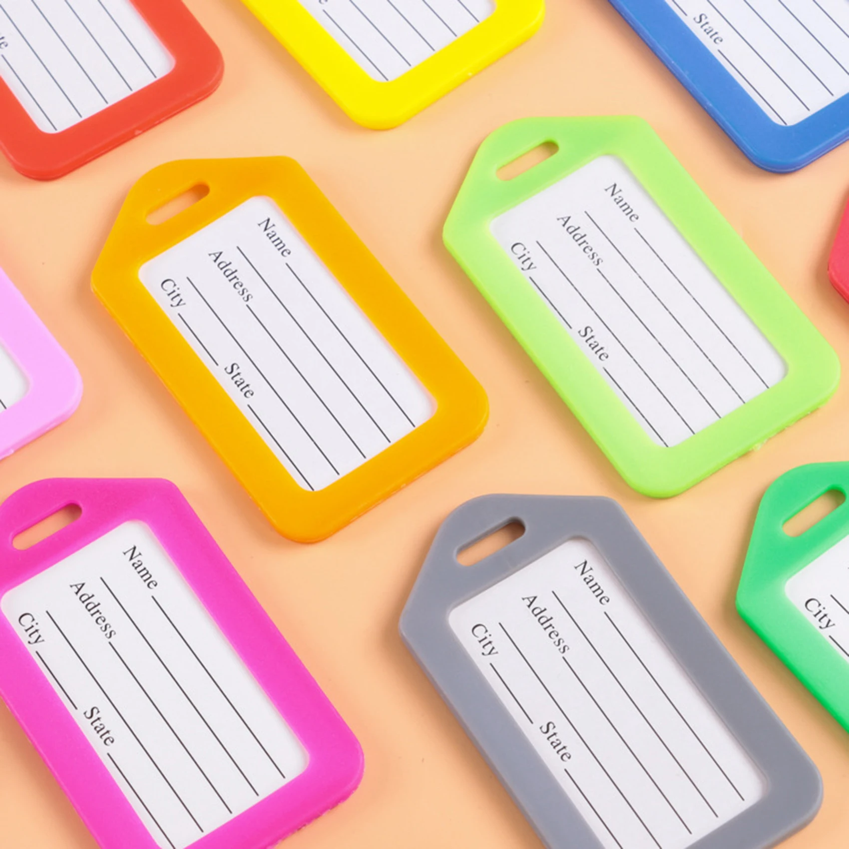 1-10PCS Luggage Tag Boarding Shipping Plastic Baggage Tags Travel Accessory Women Men Suitcase ID Address Name Holder Bag Label