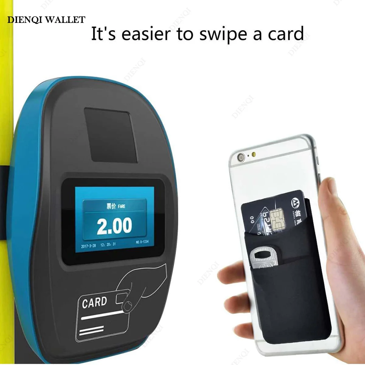 Phone Card Sticker Fashion Elastic Cloth Mobile Cell Phone Card Holder Money Clip Wallets Credit ID Cardholder Adhesive Pocket