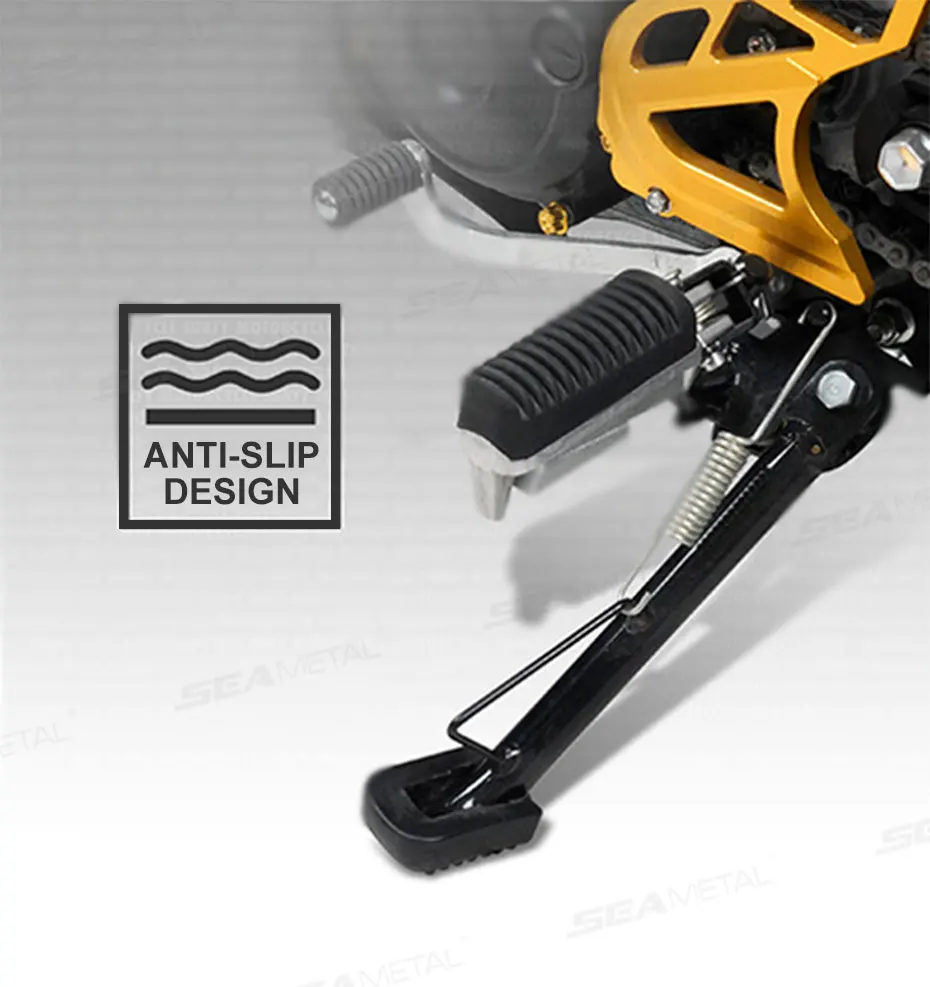 SEAMETAL Motorcycle Footrest Pad Soft Rubber Pad For Scooter Base Plate Anti-slip Pads Motorcycle Base Bracket Extension Foot