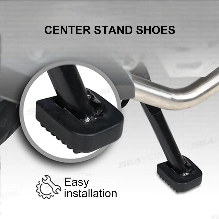 SEAMETAL Motorcycle Footrest Pad Soft Rubber Pad For Scooter Base Plate Anti-slip Pads Motorcycle Base Bracket Extension Foot