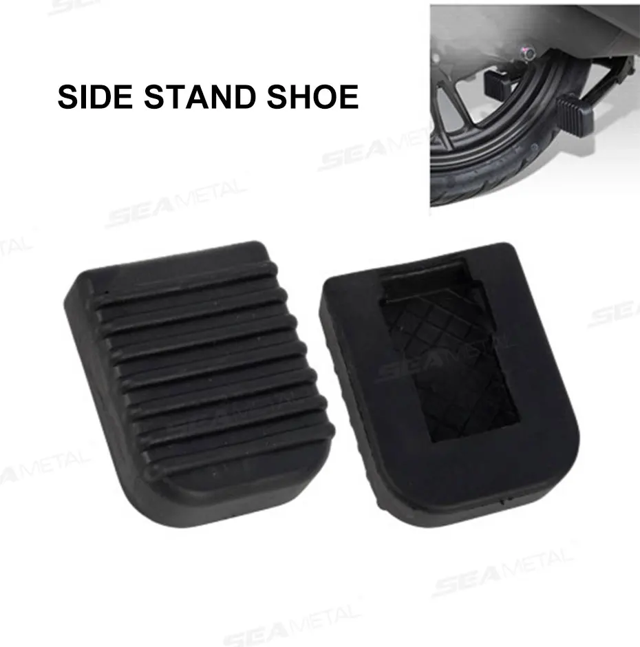 SEAMETAL Motorcycle Footrest Pad Soft Rubber Pad For Scooter Base Plate Anti-slip Pads Motorcycle Base Bracket Extension Foot