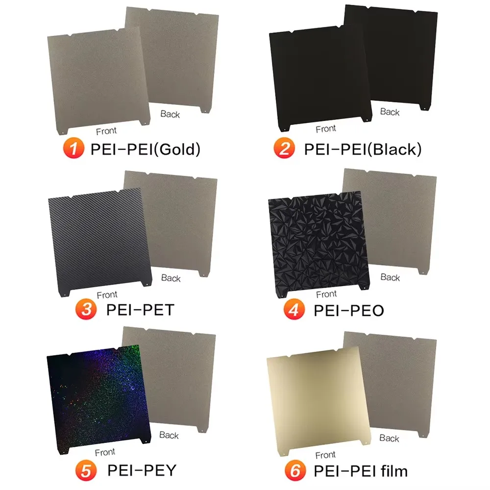 For Creality K1/K1C/K1 Max Build Plate PEI Steel Sheet PET PEO PEY Smooth Heated Bed 235x235mm 310x315 Ender 3 S1 Ender 3 V3 Se