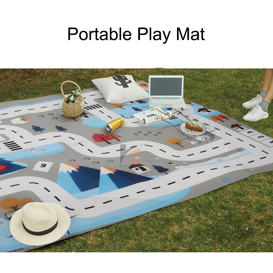 Baby Play Mat Road Map for Kids Cartoon Plastic Thin Traffic Rug Little Boys Girls Toys Playmat Babies Playing Educational Mat