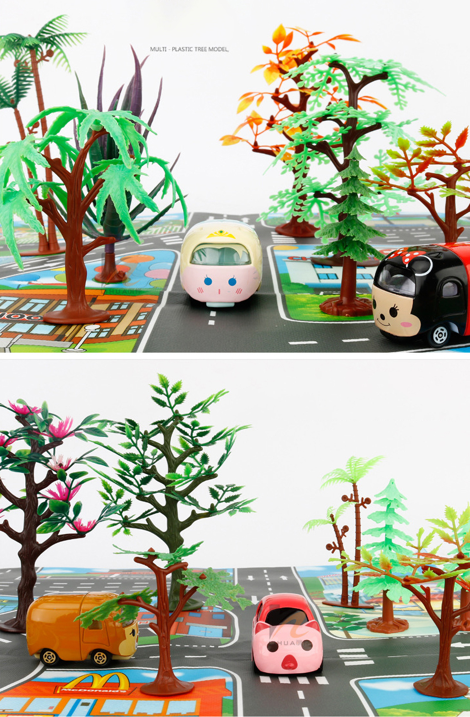 Baby Play Mat Road Map for Kids Cartoon Plastic Thin Traffic Rug Little Boys Girls Toys Playmat Babies Playing Educational Mat