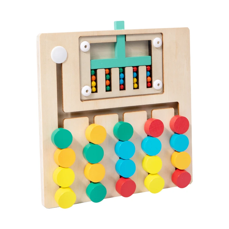 Four color walking double-sided game chess, children's logical thinking training, Montessori early education puzzle toys for you