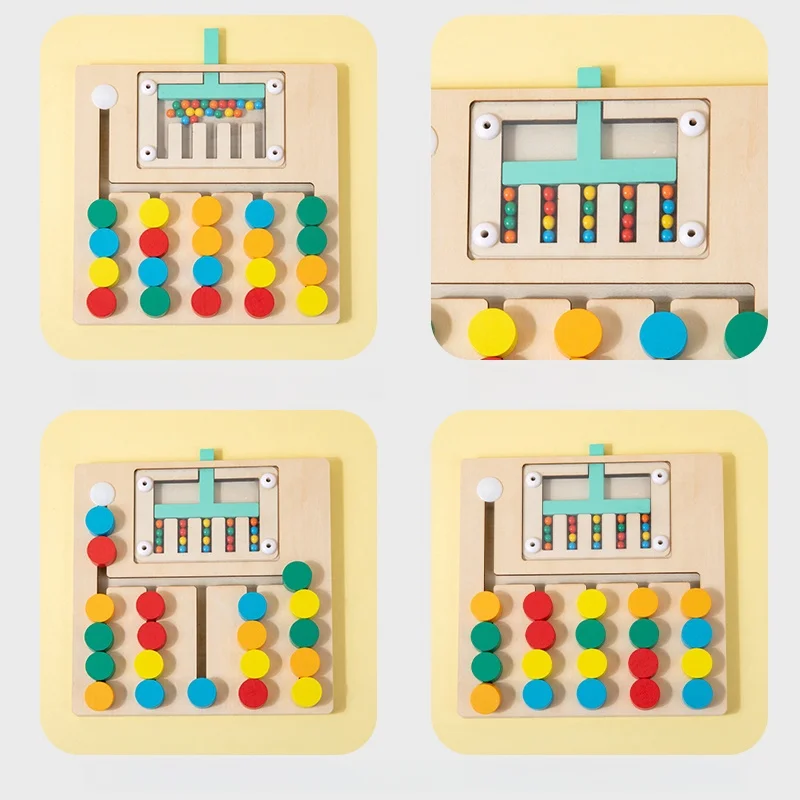 Four color walking double-sided game chess, children's logical thinking training, Montessori early education puzzle toys for you