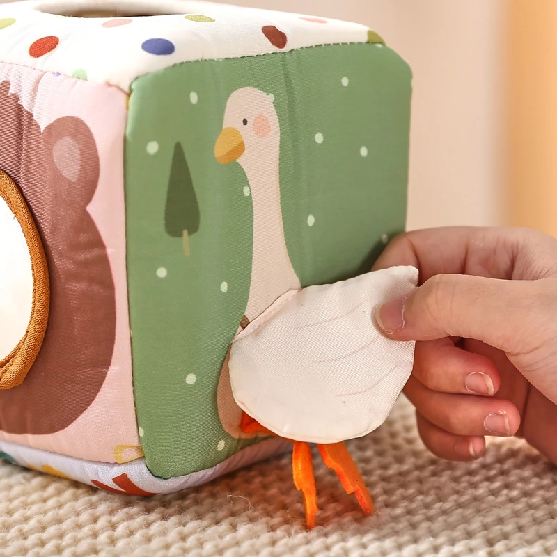 Baby Montessori Toys Magic Tissue Box Finger Exercising Busy Board Educational Learning Activity Sensory Toys For Kids Baby Game