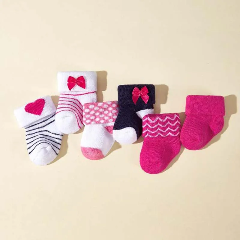 3Pair/lot new girls' warm socks for autumn and winter