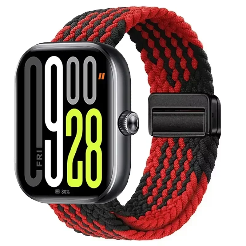 Magnetic Braided Nylon Loop Band for Xiaomi Redmi Watch 6 Active 6 Lite 6 5 4 Strap Sports Bracelet Mi Band 10 Pro 9 Pro 8 Pro