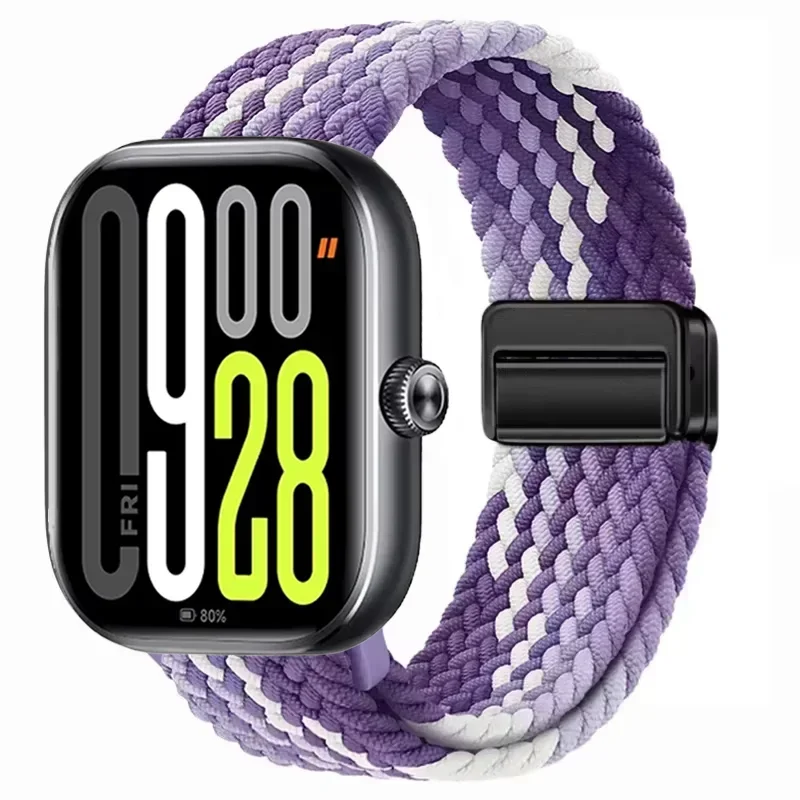 Magnetic Braided Nylon Loop Band for Xiaomi Redmi Watch 6 Active 6 Lite 6 5 4 Strap Sports Bracelet Mi Band 10 Pro 9 Pro 8 Pro