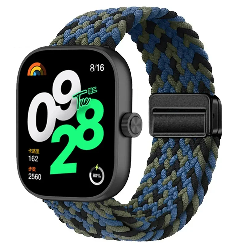 Magnetic Braided Nylon Loop Band for Xiaomi Redmi Watch 6 Active 6 Lite 6 5 4 Strap Sports Bracelet Mi Band 10 Pro 9 Pro 8 Pro