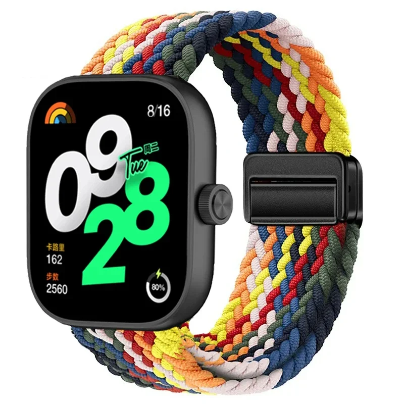 Magnetic Braided Nylon Loop Band for Xiaomi Redmi Watch 6 Active 6 Lite 6 5 4 Strap Sports Bracelet Mi Band 10 Pro 9 Pro 8 Pro