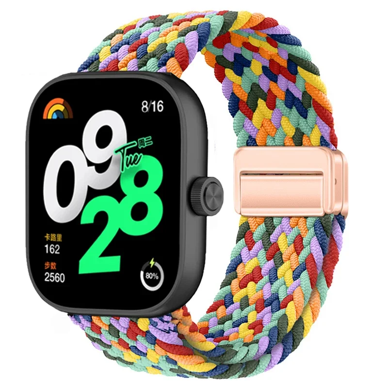 Magnetic Braided Nylon Loop Band for Xiaomi Redmi Watch 6 Active 6 Lite 6 5 4 Strap Sports Bracelet Mi Band 10 Pro 9 Pro 8 Pro
