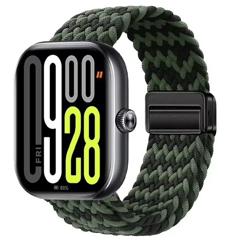 Magnetic Braided Nylon Loop Band for Xiaomi Redmi Watch 6 Active 6 Lite 6 5 4 Strap Sports Bracelet Mi Band 10 Pro 9 Pro 8 Pro
