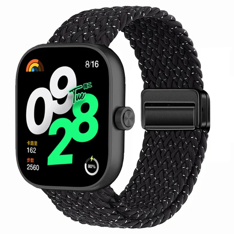Magnetic Braided Nylon Loop Band for Xiaomi Redmi Watch 6 Active 6 Lite 6 5 4 Strap Sports Bracelet Mi Band 10 Pro 9 Pro 8 Pro