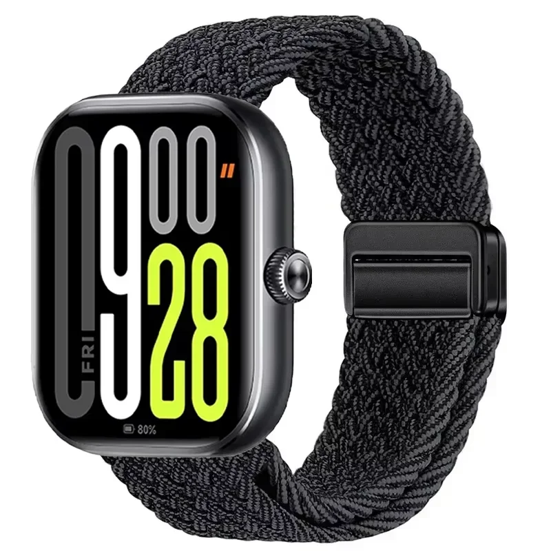 Magnetic Braided Nylon Loop Band for Xiaomi Redmi Watch 6 Active 6 Lite 6 5 4 Strap Sports Bracelet Mi Band 10 Pro 9 Pro 8 Pro