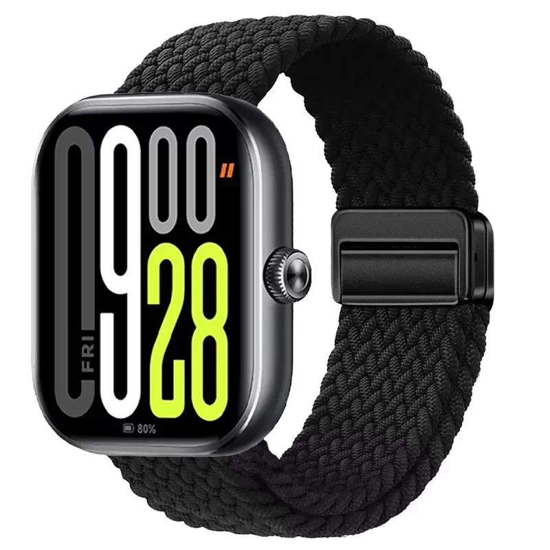 Magnetic Braided Nylon Loop Band for Xiaomi Redmi Watch 6 Active 6 Lite 6 5 4 Strap Sports Bracelet Mi Band 10 Pro 9 Pro 8 Pro