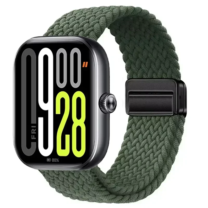 Magnetic Braided Nylon Loop Band for Xiaomi Redmi Watch 6 Active 6 Lite 6 5 4 Strap Sports Bracelet Mi Band 10 Pro 9 Pro 8 Pro