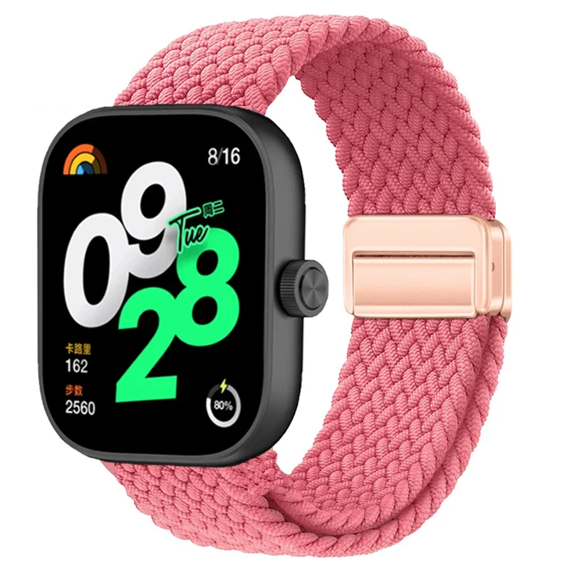 Magnetic Braided Nylon Loop Band for Xiaomi Redmi Watch 6 Active 6 Lite 6 5 4 Strap Sports Bracelet Mi Band 10 Pro 9 Pro 8 Pro