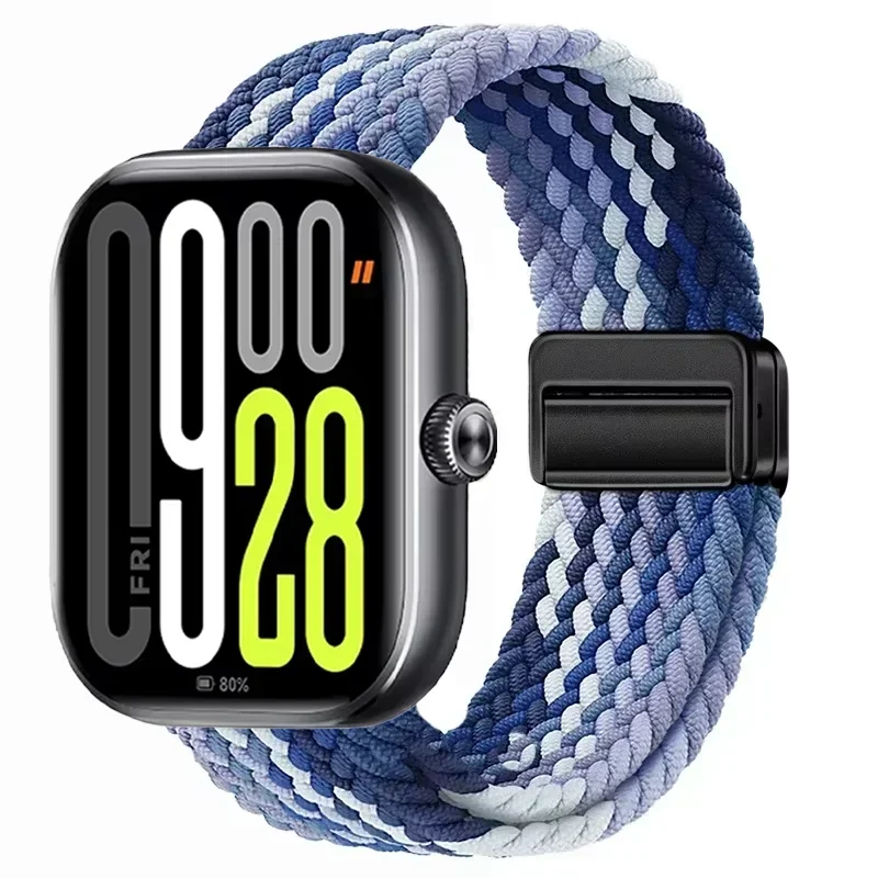 Magnetic Braided Nylon Loop Band for Xiaomi Redmi Watch 6 Active 6 Lite 6 5 4 Strap Sports Bracelet Mi Band 10 Pro 9 Pro 8 Pro