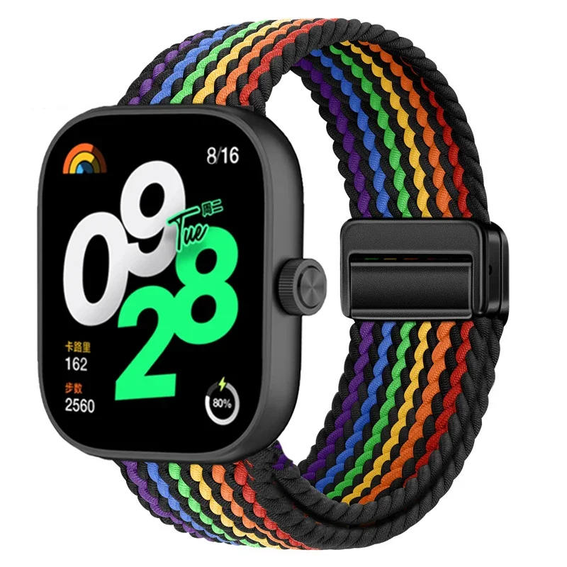 Magnetic Braided Nylon Loop Band for Xiaomi Redmi Watch 6 Active 6 Lite 6 5 4 Strap Sports Bracelet Mi Band 10 Pro 9 Pro 8 Pro