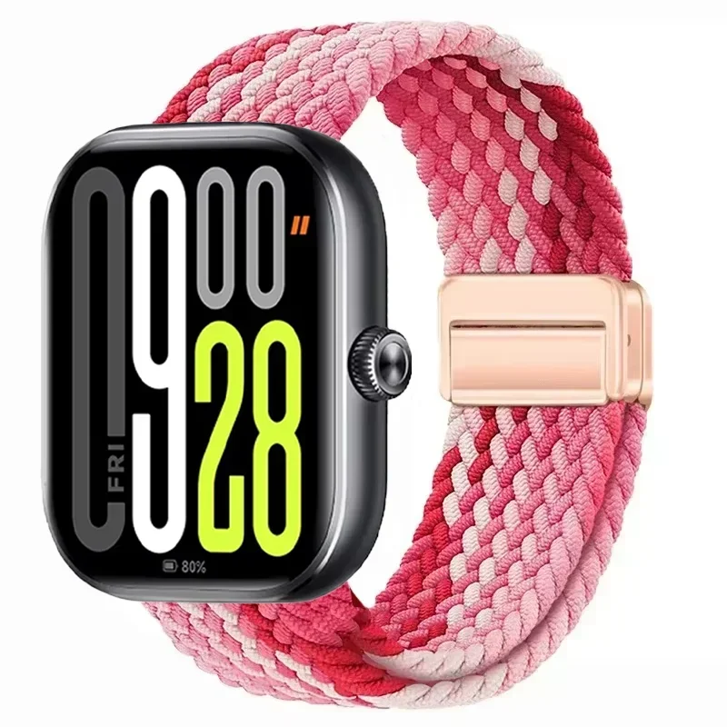 Magnetic Braided Nylon Loop Band for Xiaomi Redmi Watch 6 Active 6 Lite 6 5 4 Strap Sports Bracelet Mi Band 10 Pro 9 Pro 8 Pro