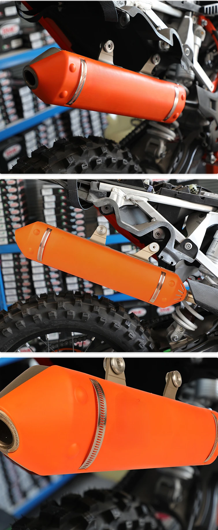2024 Motocross Exhaust Tail Section Protective Cover For KTM EXC XC XCW 250 300 TPI Husqvarna TE 2020 2023 Modified Accessorie