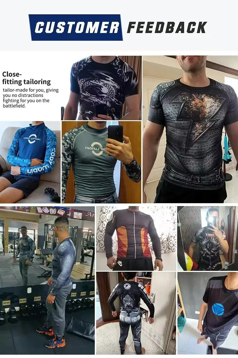 Cody Lundin Mock Neck Men Compression Long Sleeve Fitness Shirt Grappling Boxing Jersey, MMA Jitsu BJJ Rash Guard With Anti Slip