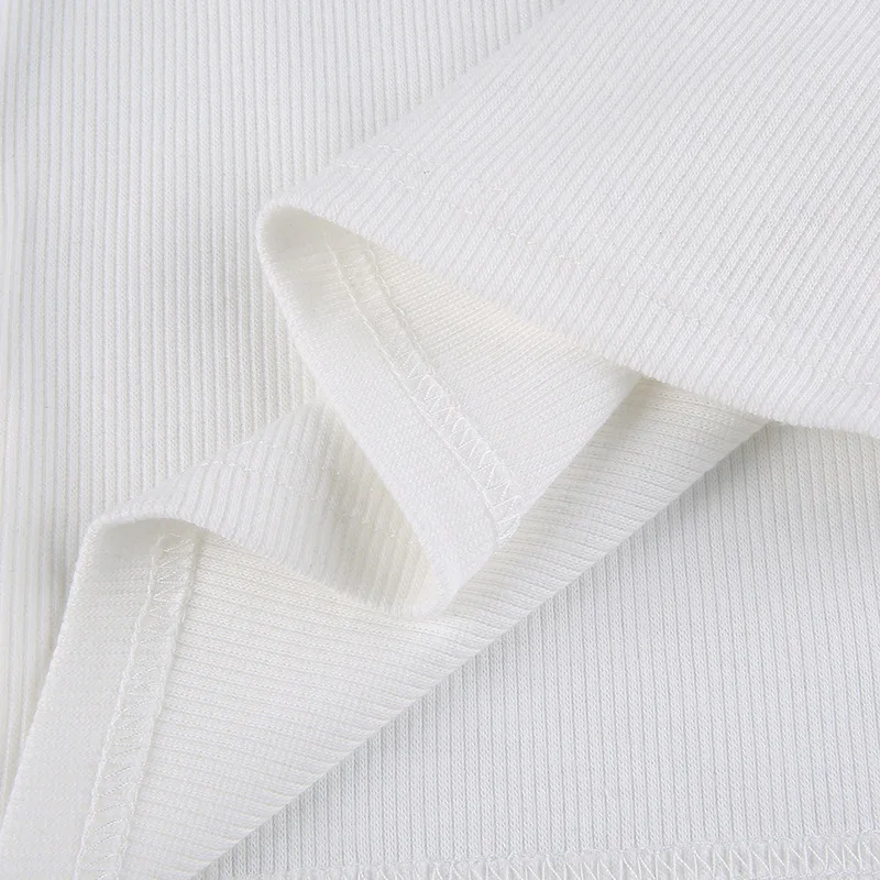 White Sleeveless Cami Top for Women Casual Ribbed Crop Fitness Tees Basic Summer Fashion Ladies 2024