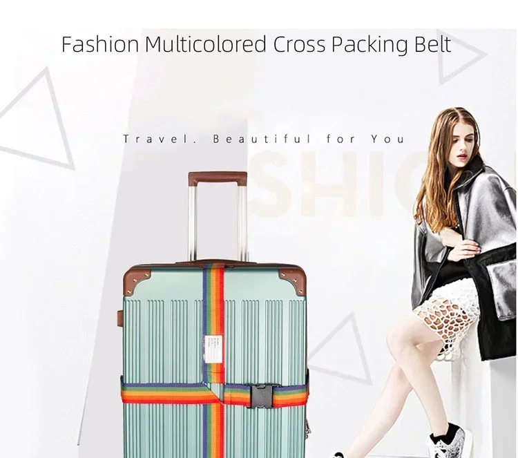 Convenient Adjustable Luggage Straps Portable Bungees Easy Travel Necessary Reusable Belt protect Suitcase Accessories Items