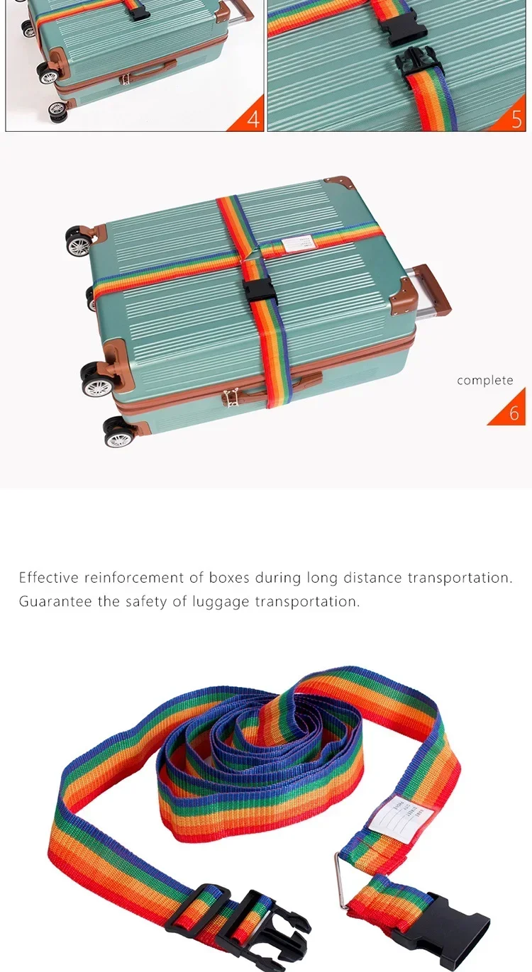 Convenient Adjustable Luggage Straps Portable Bungees Easy Travel Necessary Reusable Belt protect Suitcase Accessories Items