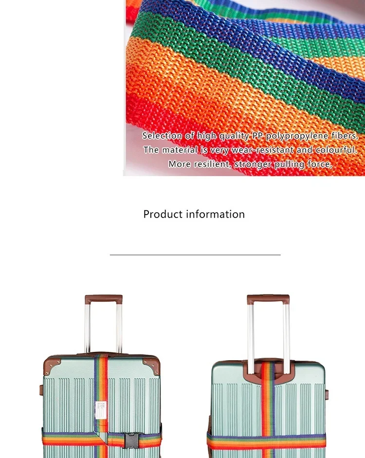 Convenient Adjustable Luggage Straps Portable Bungees Easy Travel Necessary Reusable Belt protect Suitcase Accessories Items