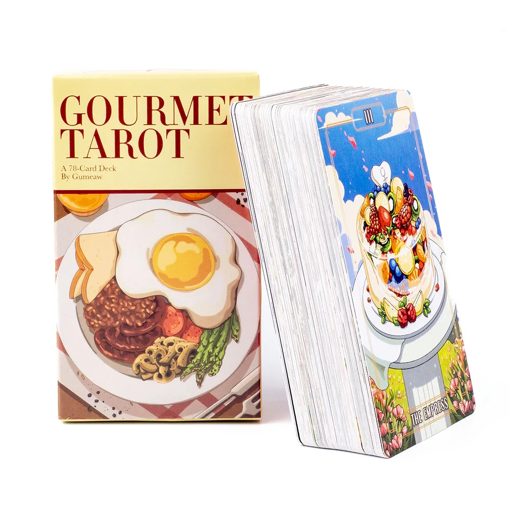 10.3*6Cm Gourmet Tarot Deck 78Pcs Divination Fate Tarot Oracle Cards Party Entertainment Board Game Cards