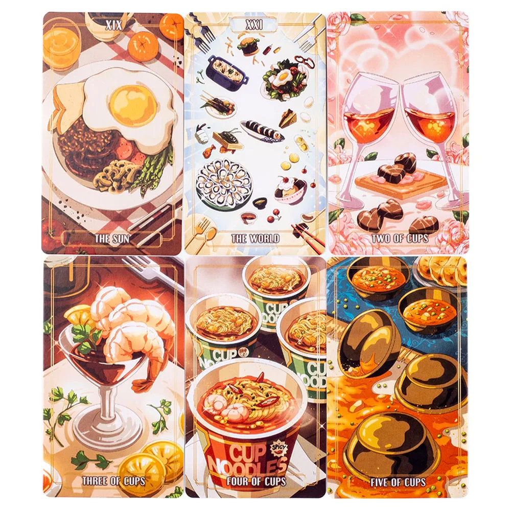 10.3*6Cm Gourmet Tarot Deck 78Pcs Divination Fate Tarot Oracle Cards Party Entertainment Board Game Cards