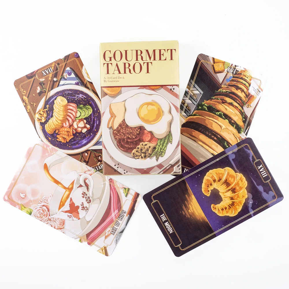 10.3*6Cm Gourmet Tarot Deck 78Pcs Divination Fate Tarot Oracle Cards Party Entertainment Board Game Cards