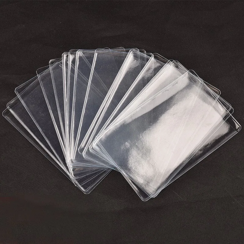 1/5/10PCS Women Men Credit Card Case ID Business Card Holder Bag Protection Document Id Badge Transparent Card Cover Holder PVC