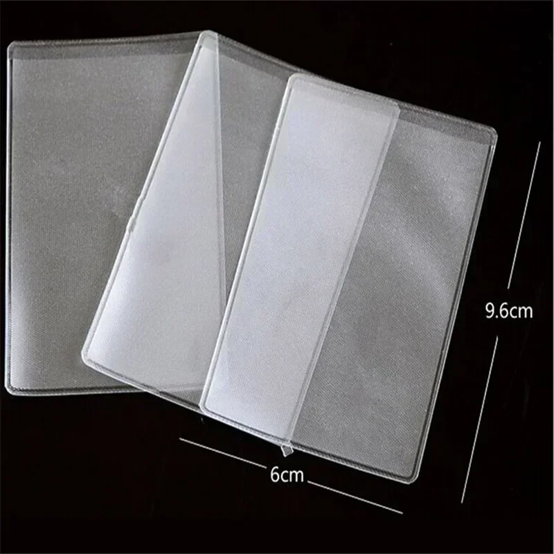 1/5/10PCS Women Men Credit Card Case ID Business Card Holder Bag Protection Document Id Badge Transparent Card Cover Holder PVC