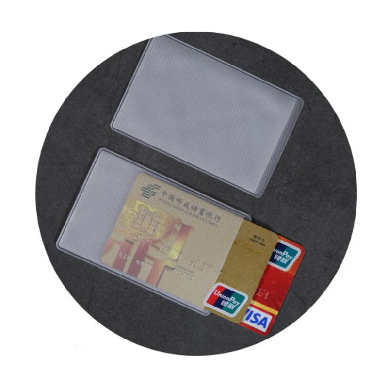 1/5/10PCS Women Men Credit Card Case ID Business Card Holder Bag Protection Document Id Badge Transparent Card Cover Holder PVC