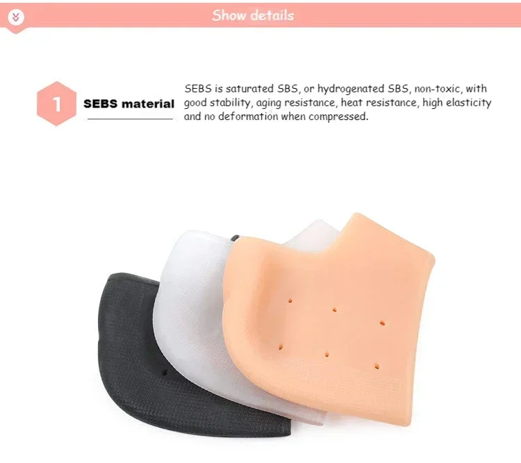 Gel Silicone Skin-Softening Silicone Heel Protectors Heel Cups Spurs Cracked Heel Sleeve Socks Feet Care Skin Repair Cushion New