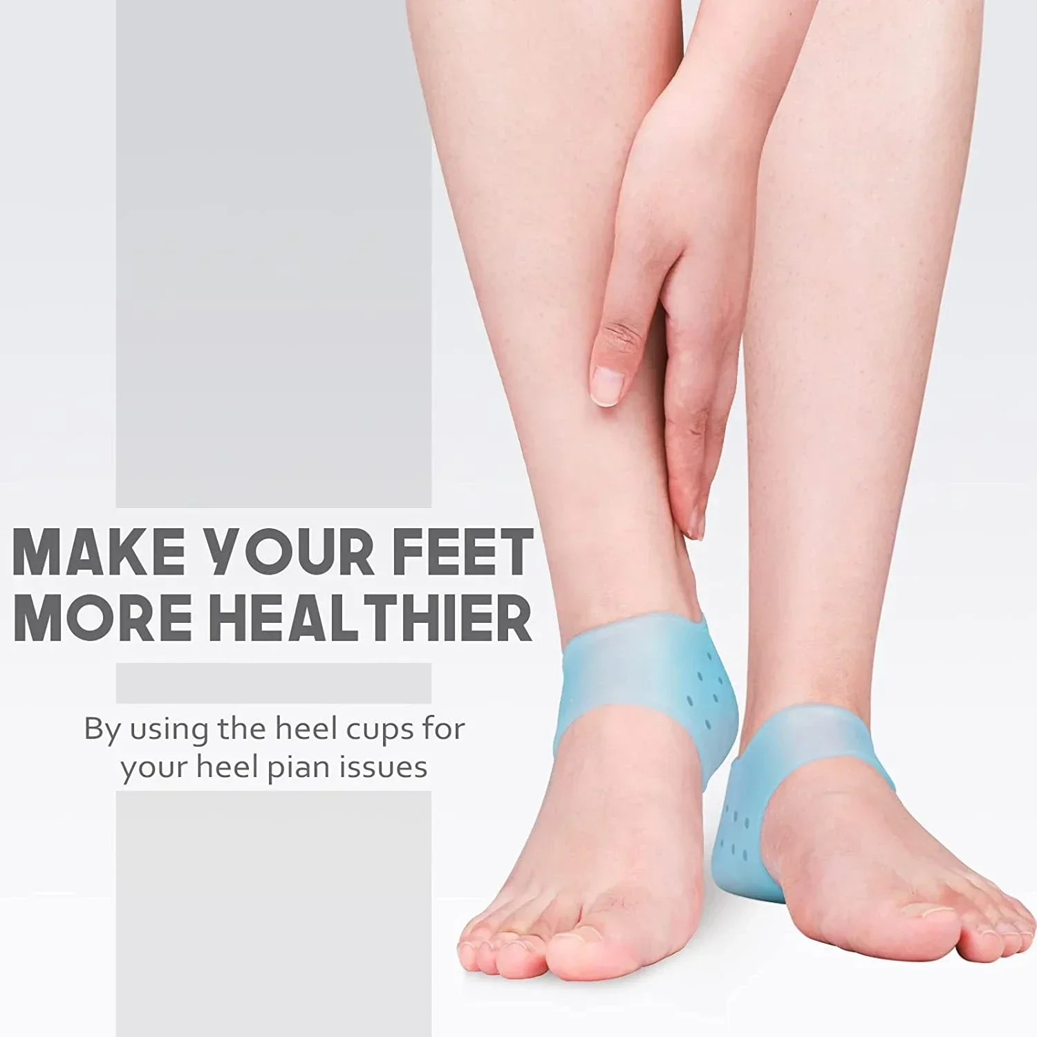 Gel Silicone Skin-Softening Silicone Heel Protectors Heel Cups Spurs Cracked Heel Sleeve Socks Feet Care Skin Repair Cushion New