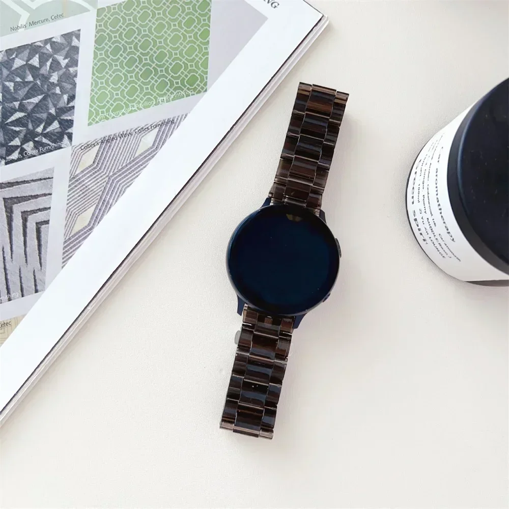 Transparent strap for Samsung Galaxy watch 7/6/5/pro/4/classic/Active 2 20mm/22mm Glacier link bracelet huawei gt 2-3-pro-4 band