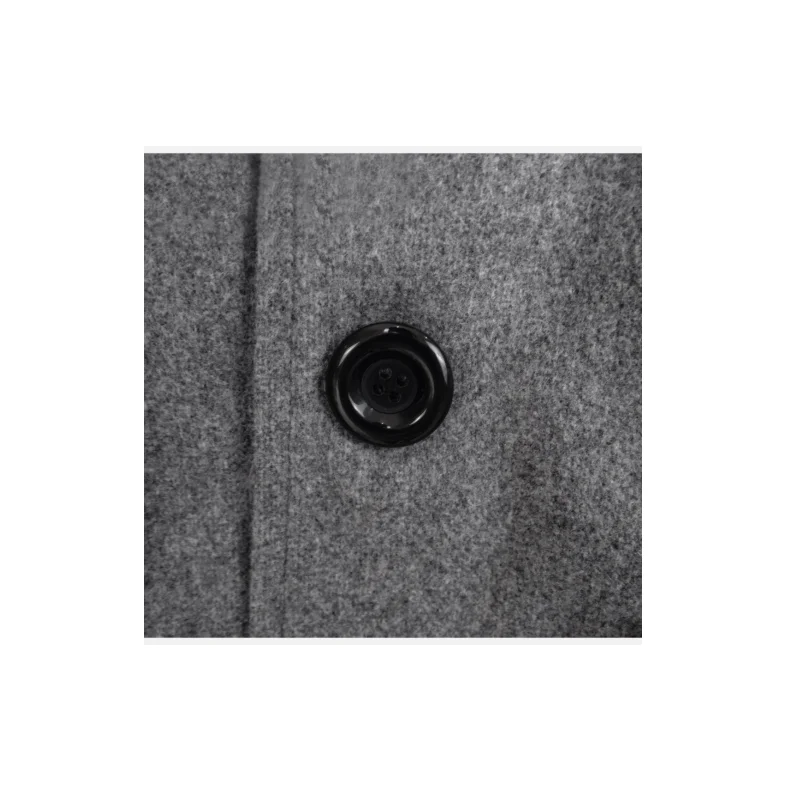 Autumn Winter Men's Casual Wool Coat British Style Men's Long Sleeve Wool Jacket Lined