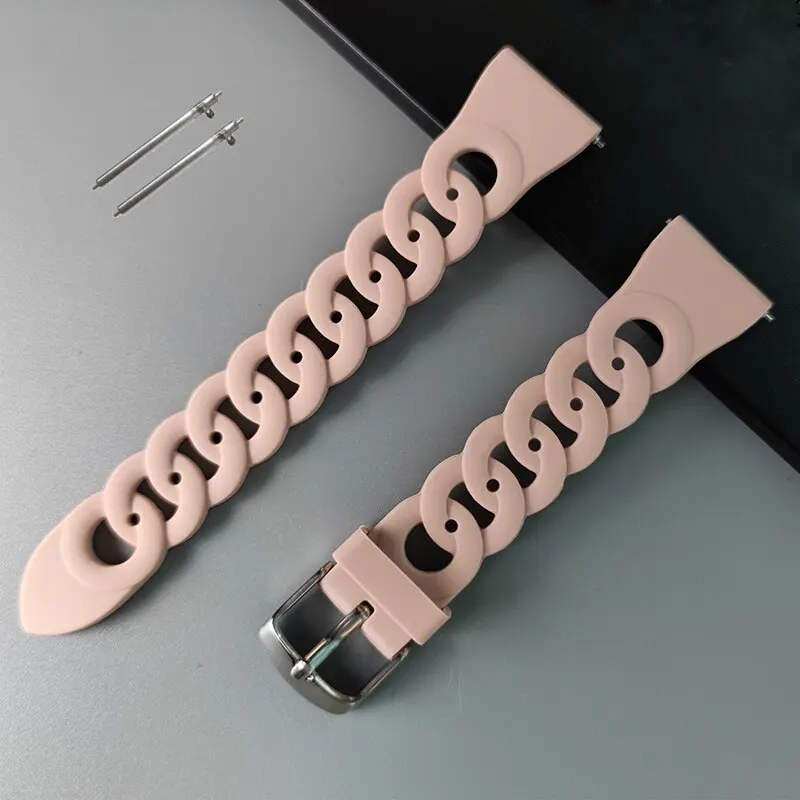 20mm 22mm strap For Samsung Galaxy watch 7 6/4 classic/5 Pro/Active 2/Gear S3 Silicone bracelet Huawei watch GT 2/2e/3 Pro band
