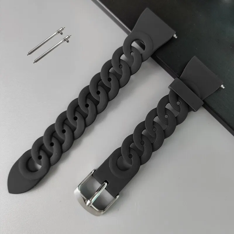 20mm 22mm strap For Samsung Galaxy watch 7 6/4 classic/5 Pro/Active 2/Gear S3 Silicone bracelet Huawei watch GT 2/2e/3 Pro band