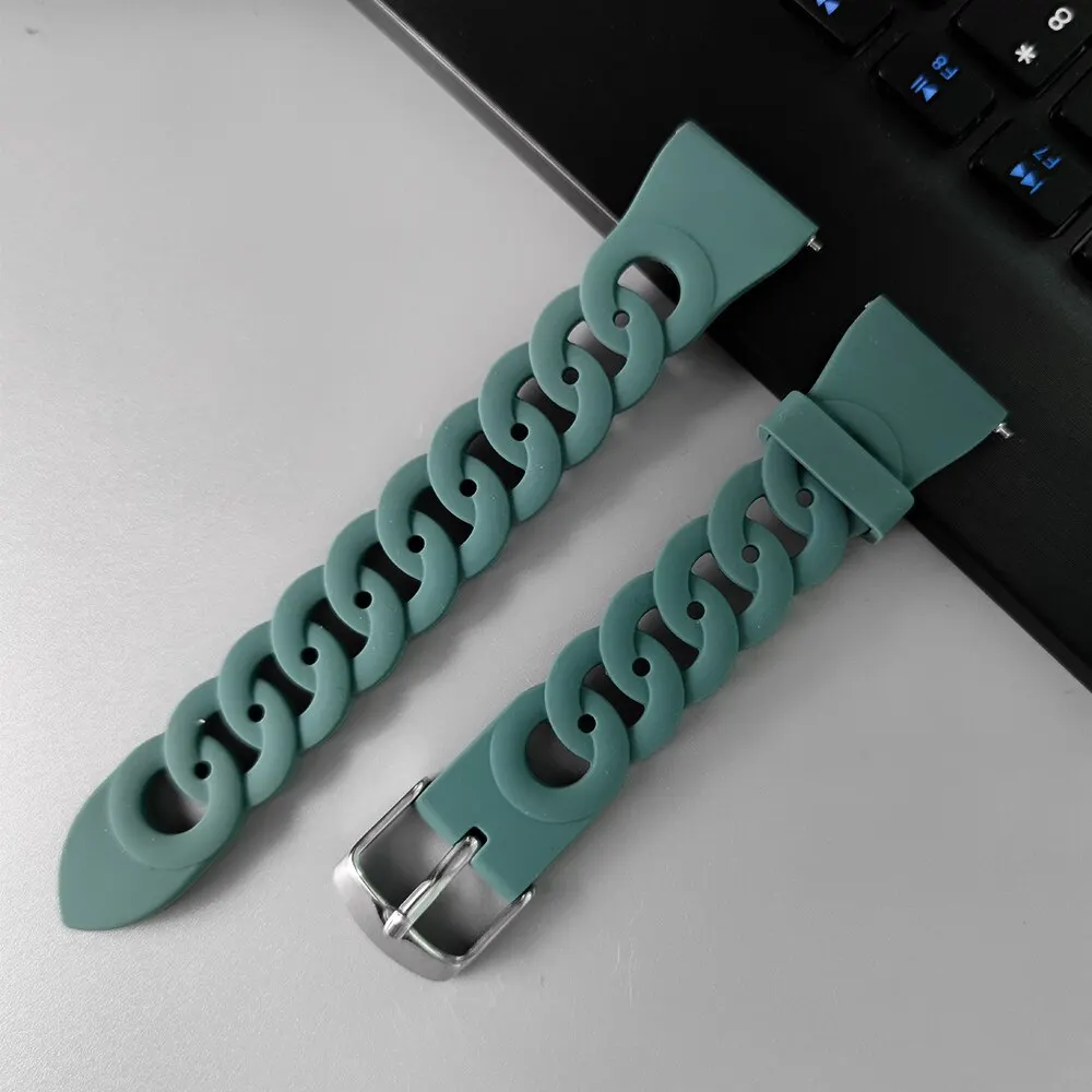 20mm 22mm strap For Samsung Galaxy watch 7 6/4 classic/5 Pro/Active 2/Gear S3 Silicone bracelet Huawei watch GT 2/2e/3 Pro band
