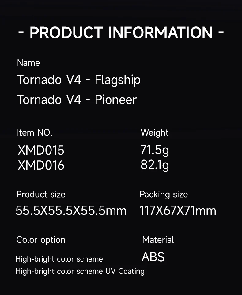 [JudyCube] Qiyi X-Man Tornado V4M Pioneer UV Version Magnetic Magic Speed Cube  Qiyi XMD Tornado V4 M Flagship 3x3x3