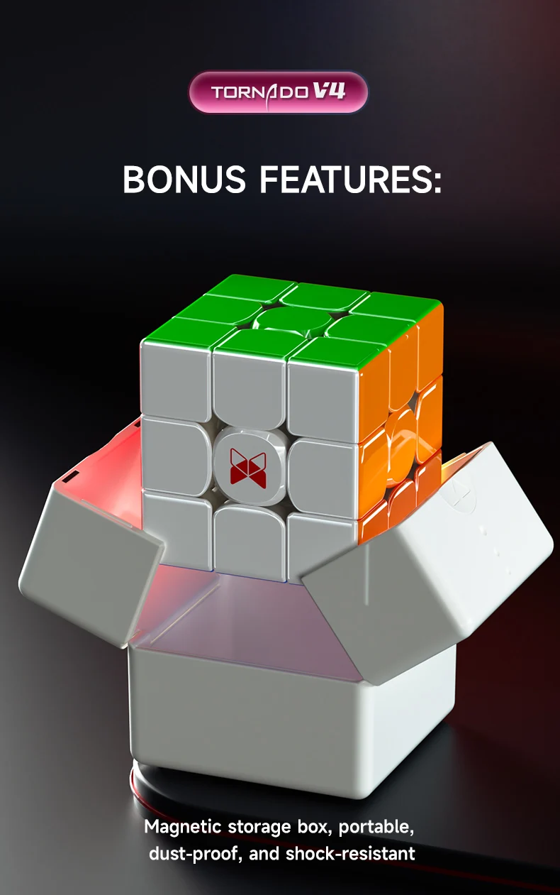 [JudyCube] Qiyi X-Man Tornado V4M Pioneer UV Version Magnetic Magic Speed Cube  Qiyi XMD Tornado V4 M Flagship 3x3x3