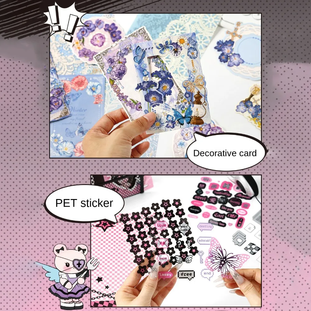 Paper Stickers DIY Itabag Insert Material Retro Lace Ribbon Itabag Decor DIY Material Creative Colorful
