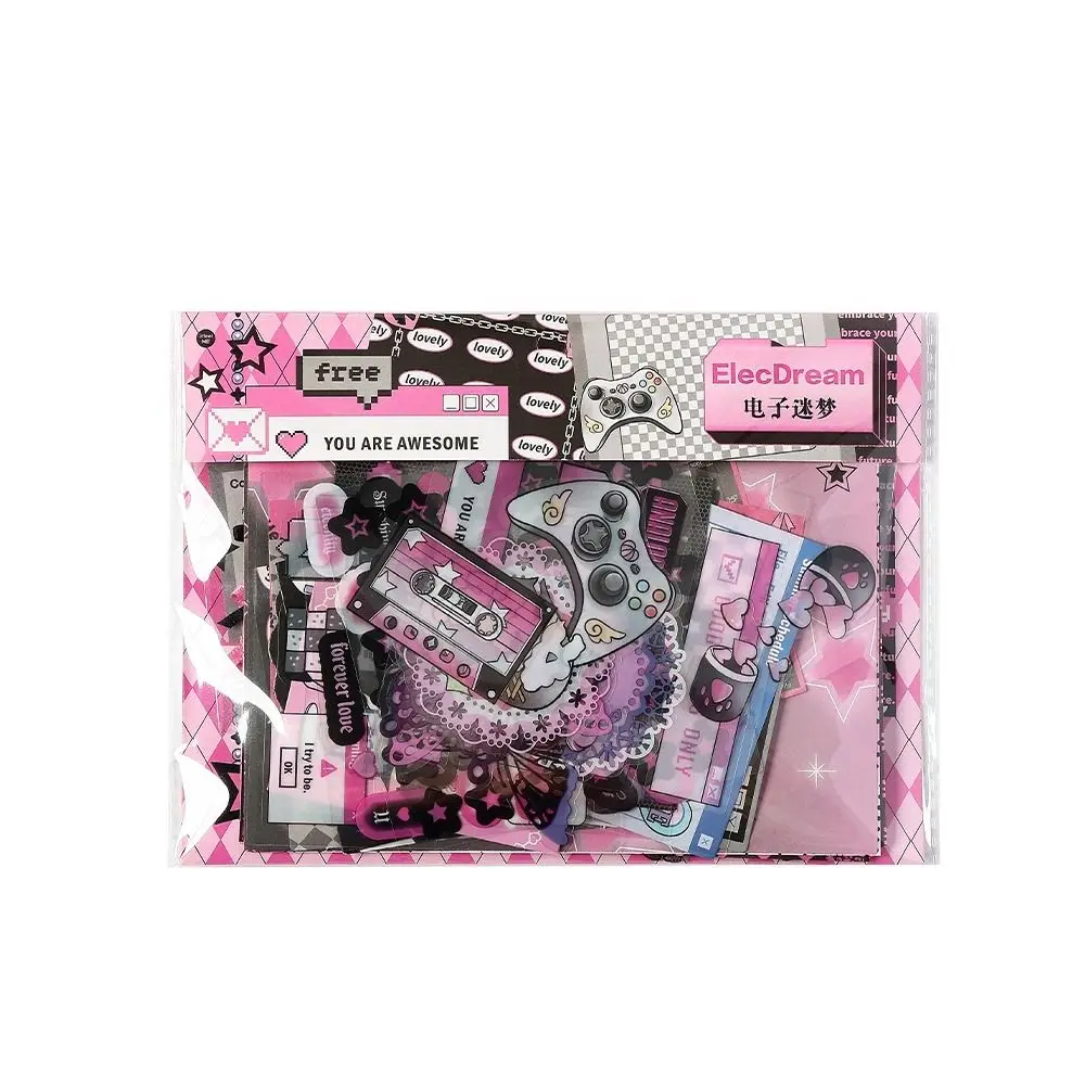 Paper Stickers DIY Itabag Insert Material Retro Lace Ribbon Itabag Decor DIY Material Creative Colorful